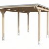 AI generated – Carport Emsland 340 x 604 cm, Stahl-Dachplatten mit Antikondensvlies, natur