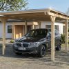AI generated – Carport Emsland 340 x 604 cm mit EPDM-Dach, natur