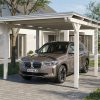AI generated – Carport Emsland 340 x 604 cm mit EPDM-Dach, weiß