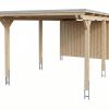 AI generated – Carport Emsland 340 x 846 cm mit EPDM-Dach, natur