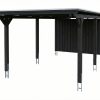 AI generated – Carport Emsland 340 x 846 cm, Stahl-Dachplatten mit Antikondensvlies, anthrazit