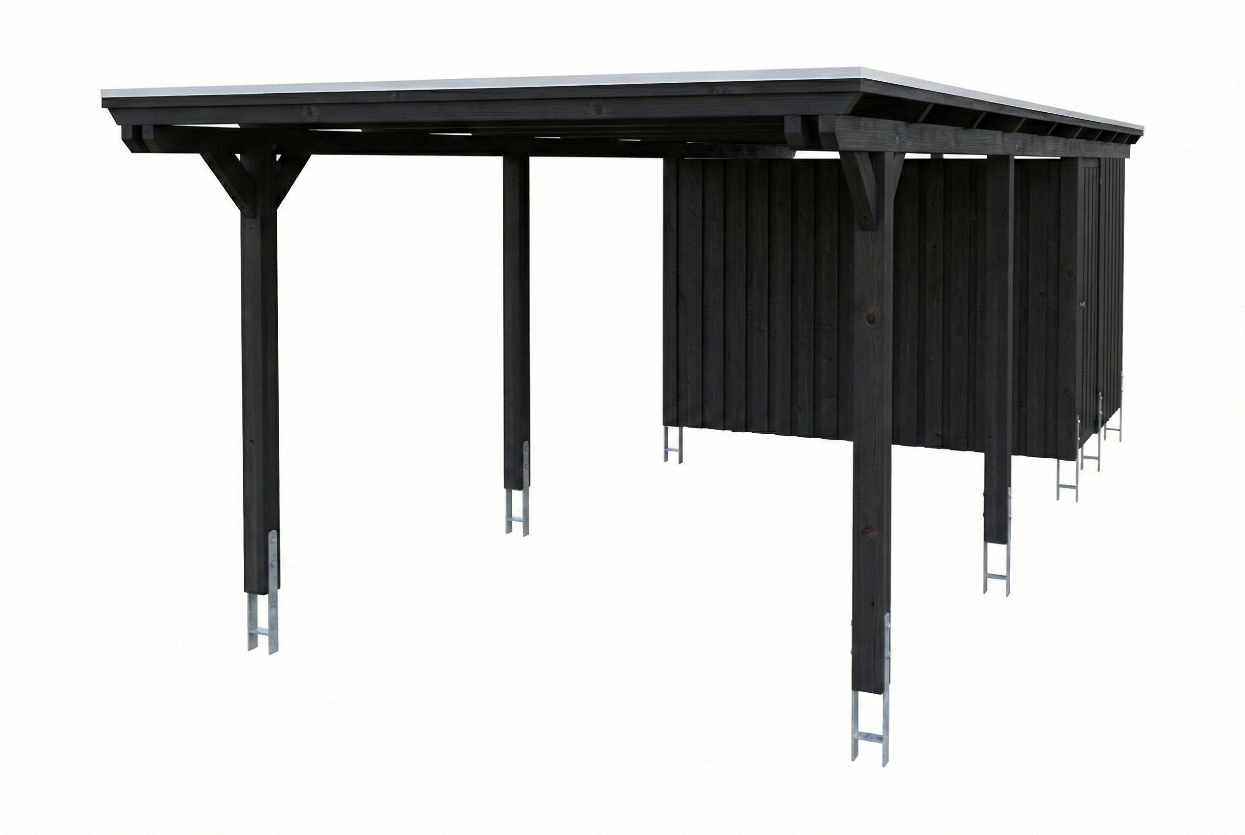 AI generated – Carport Emsland 340 x 846 cm, Stahl-Dachplatten mit Antikondensvlies, anthrazit