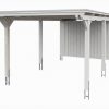 AI generated – Carport Emsland 340 x 846 cm, Stahl-Dachplatten mit Antikondensvlies, weiß