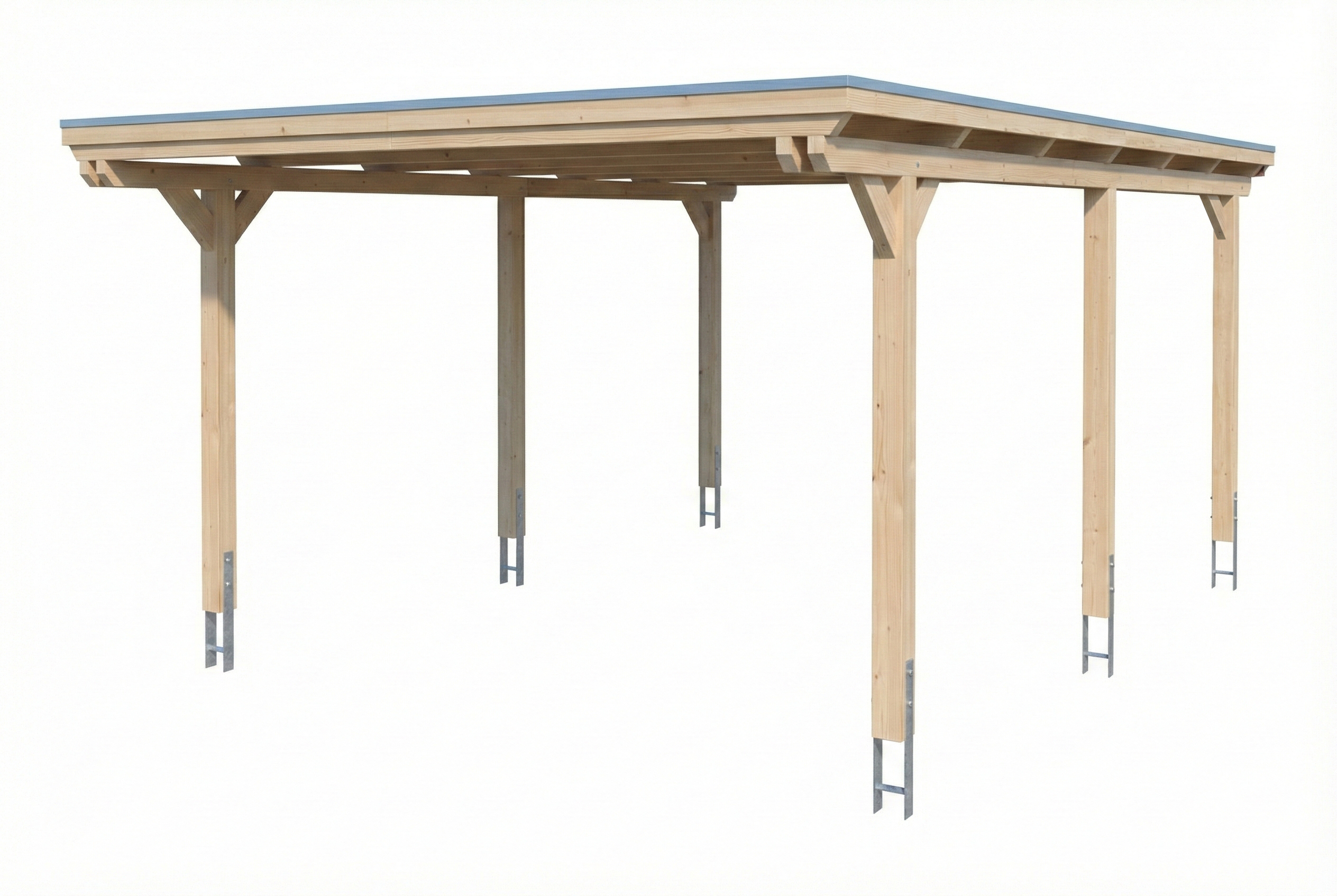 Carport Emsland 402 x 604 cm, Stahl-Dachplatten mit Antikondensvlies, natur AI generated – Carport Emsland 402 x 604 cm, Stahl-Dachplatten mit Antikondensvlies, natur