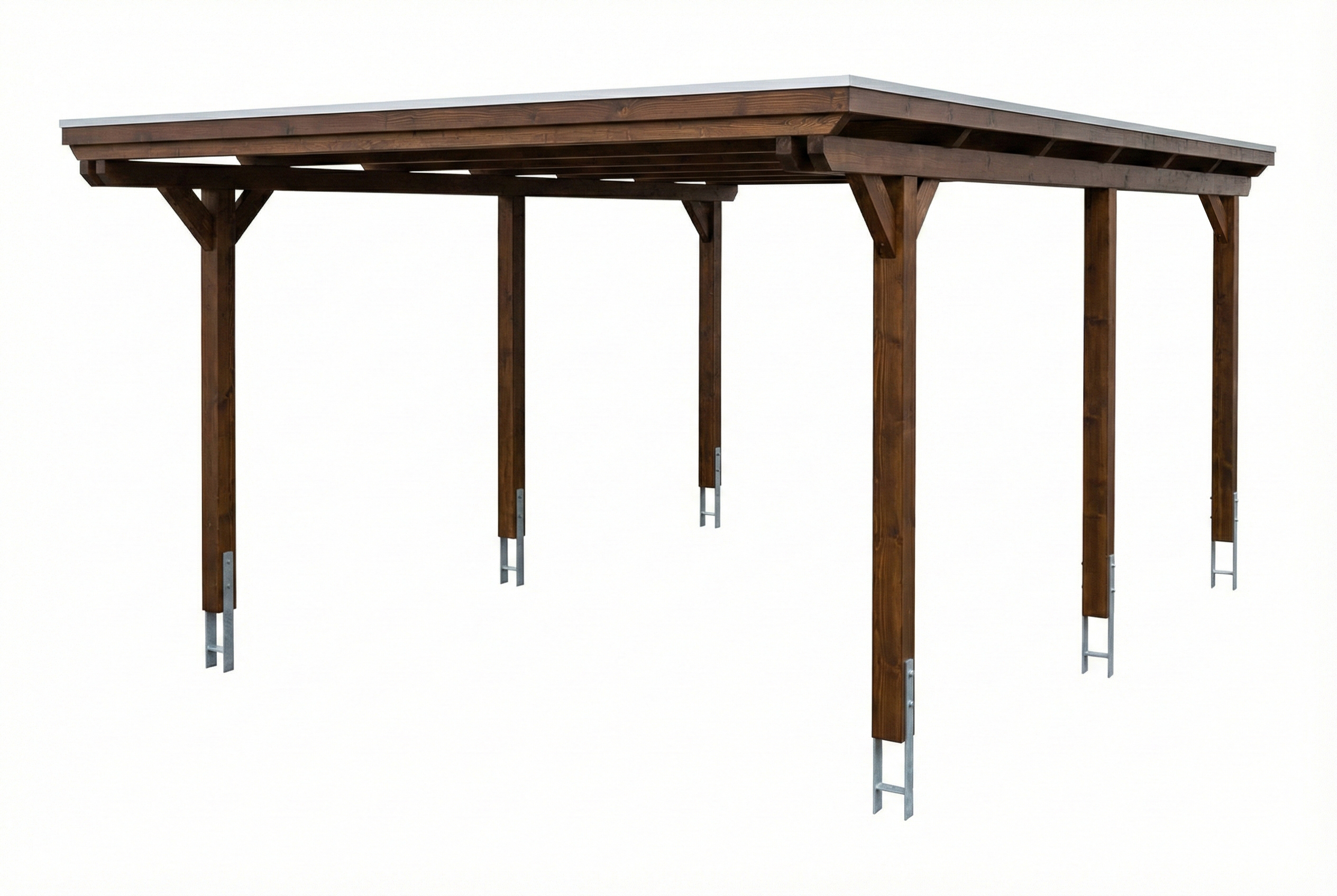 Carport Emsland 402 x 604 cm, Stahl-Dachplatten mit Antikondensvlies, nussbaum AI generated – Carport Emsland 402 x 604 cm, Stahl-Dachplatten mit Antikondensvlies, nussbaum