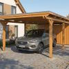 Carport Emsland 402 x 846 cm mit EPDM-Dach, mit Abstellraum, eiche hell AI generated – Carport Emsland 402 x 846 cm mit EPDM-Dach, mit Abstellraum, eiche hell