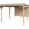 AI generated – Carport Emsland 402 x 846 cm mit EPDM-Dach, natur