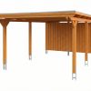 Carport Emsland 402 x 846 cm, Stahl-Dachplatten mit Antikondensvlies, eiche hell AI generated – Carport Emsland 402 x 846 cm, Stahl-Dachplatten mit Antikondensvlies, eiche hell