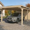 Carport Emsland 402 x 846 cm mit EPDM-Dach, mit Abstellraum, natur AI generated – Carport Emsland 402 x 846 cm mit EPDM-Dach, mit Abstellraum, natur