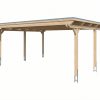 AI generated – Carport Emsland 609 x 604 cm mit EPDM-Dach, natur