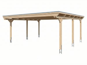 AI generated – Carport Emsland 609 x 604 cm mit EPDM-Dach, natur