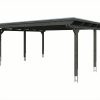 AI generated – Carport Emsland 609 x 604 cm mit EPDM-Dach, schiefergrau