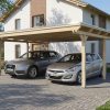 AI generated – Carport Emsland 609 x 604 cm, Stahl-Dachplatten mit Antikondensvlies, natur