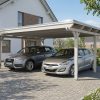 AI generated – Carport Emsland 609 x 604 cm, Stahl-Dachplatten mit Antikondensvlies, weiß