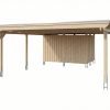 AI generated – Carport Emsland 609 x 846 cm mit EPDM-Dach, natur