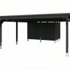 AI generated – Carport Emsland 609 x 846 cm, Stahl-Dachplatten mit Antikondensvlies, anthrazit
