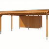 AI generated – Carport Emsland 609 x 846 cm, Stahl-Dachplatten mit Antikondensvlies, eiche hell