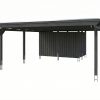 AI generated – Carport Emsland 609 x 846 cm, Stahl-Dachplatten mit Antikondensvlies, schiefergrau