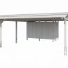 AI generated – Carport Emsland 609 x 846 cm, Stahl-Dachplatten mit Antikondensvlies, weiß