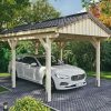 Carport Fichtelberg 317 x 566 cm, Dachlattung, natur