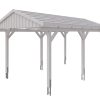 Carport Fichtelberg 317 x 566 cm, rote Schindeln, weiß