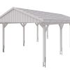 Carport Fichtelberg 423 x 808 cm, rote Schindeln, weiß