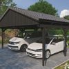 Carport Fichtelberg 618 x 566 cm, Dachlattung, anthrazit