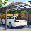 Bogendach-Carport Franken 376 x 541 cm, schiefergrau
