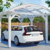 Bogendach-Carport Franken 376 x 541 cm, weiß