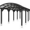 Bogendach-Carport Franken 376 x 969 cm, anthrazit