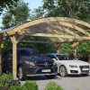 Bogendach-Carport Franken 635 x 541 cm, natur