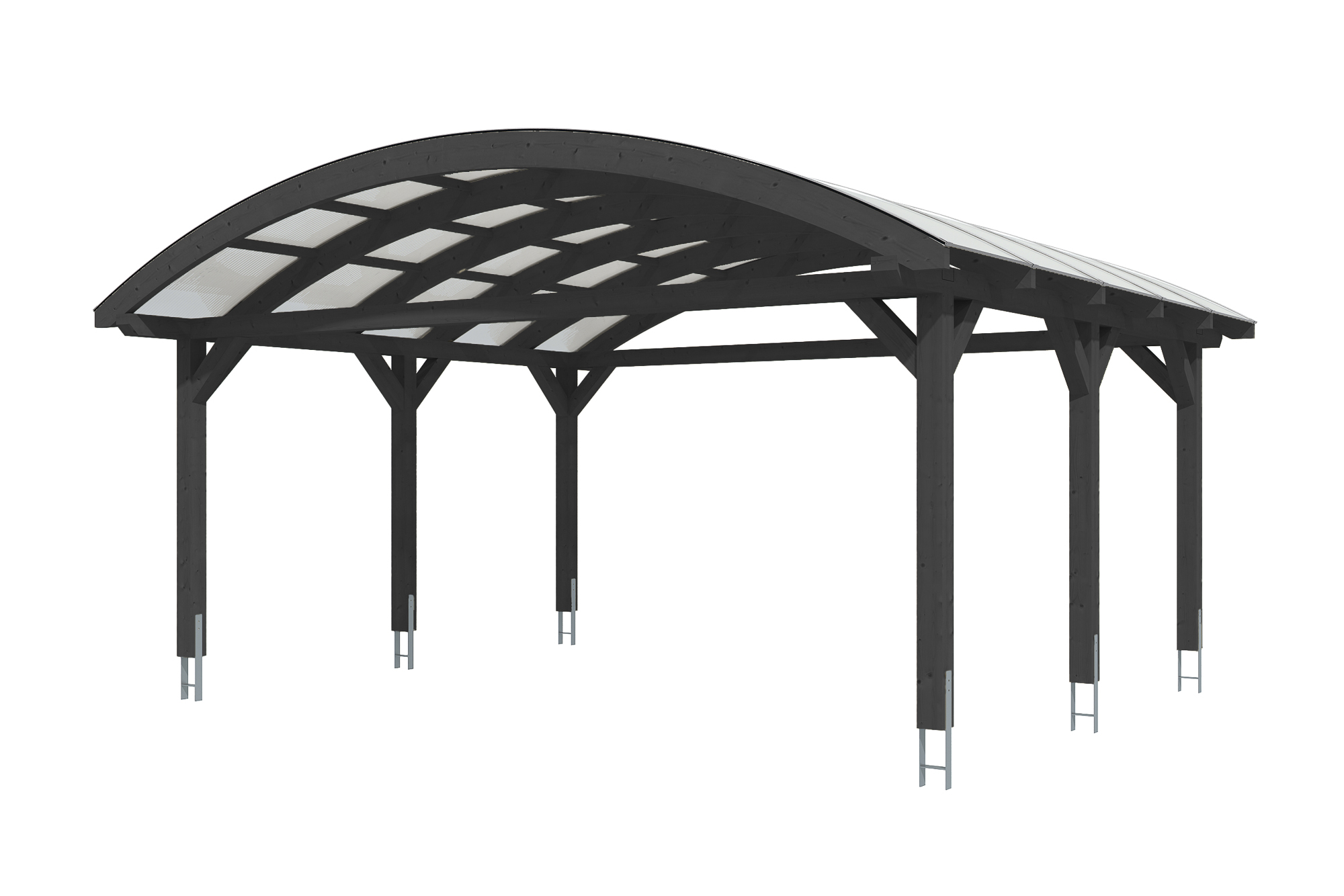 Bogendach-Carport Franken 635 x 541 cm, anthrazit