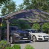 Bogendach-Carport Franken 635 x 541 cm, schiefergrau