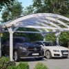 Bogendach-Carport Franken 635 x 541 cm, weiß