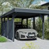 AI generated – Carport Friesland Hybrid Set 11, 314 x 555 cm mit Rück- und Seitenwand, anthrazit
