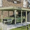 AI generated – Carport Friesland Hybrid Set 12, 314 x 708 cm mit Abstellraum
