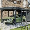 AI generated – Carport Friesland Hybrid Set 12, 314 x 708 cm mit Abstellraum, anthrazit