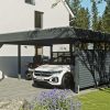AI generated – Carport Friesland Hybrid Set 13, 557 x 555 cm mit Rück- und Seitenwand, anthrazit