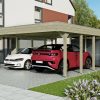 AI generated – Carport Friesland Hybrid Set 14, 557 x 708 cm mit Abstellraum