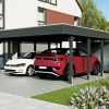 AI generated – Carport Friesland Hybrid Set 14, 557 x 708 cm mit Abstellraum, anthrazit
