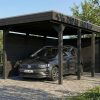AI generated – Carport Friesland Set A, 320 x 555 cm, mit Seiten- und Rückwand, anthrazit