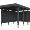 AI generated – Carport Friesland 320 x 555 cm, mit EPDM-Dach, schiefergrau