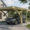 Carport Friesland Set F, 320 x 555 cm, mit zwei Einfahrtsbögen, grün imprägniert AI generated – Carport Friesland Set F, 320 x 555 cm, mit zwei Einfahrtsbögen, grün imprägniert