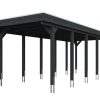 Carport Friesland 320 x 860 cm, mit Stahl-Dachplatten, anthrazit AI generated – Carport Friesland 320 x 860 cm, mit Stahl-Dachplatten, anthrazit