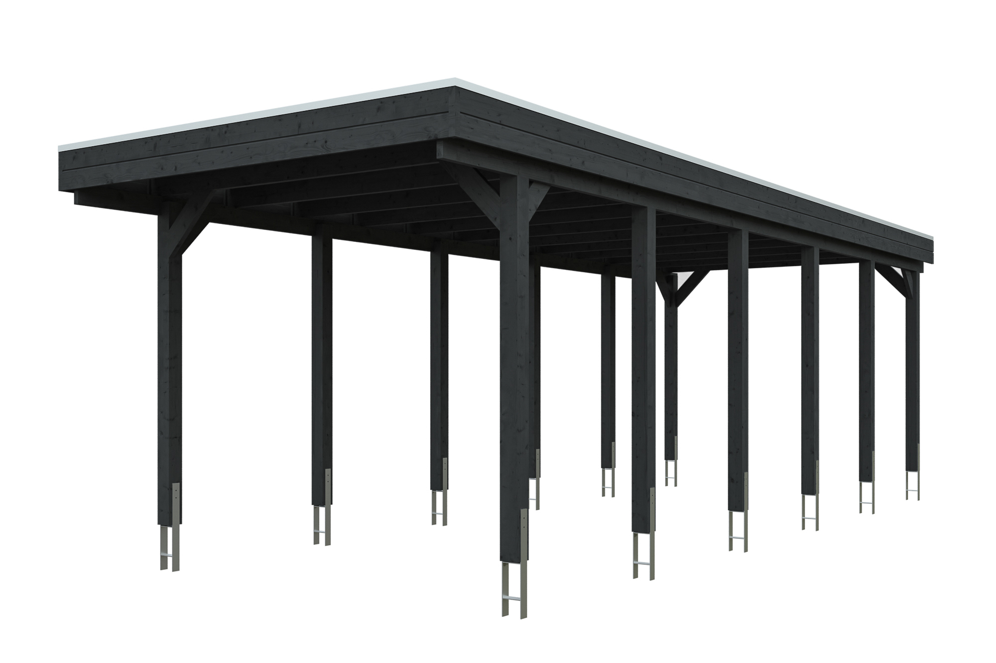 Carport Friesland 320 x 860 cm, mit Stahl-Dachplatten, anthrazit AI generated – Carport Friesland 320 x 860 cm, mit Stahl-Dachplatten, anthrazit