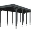 Carport Friesland 320 x 860 cm, mit Stahl-Dachplatten, schiefergrau AI generated – Carport Friesland 320 x 860 cm, mit Stahl-Dachplatten, schiefergrau