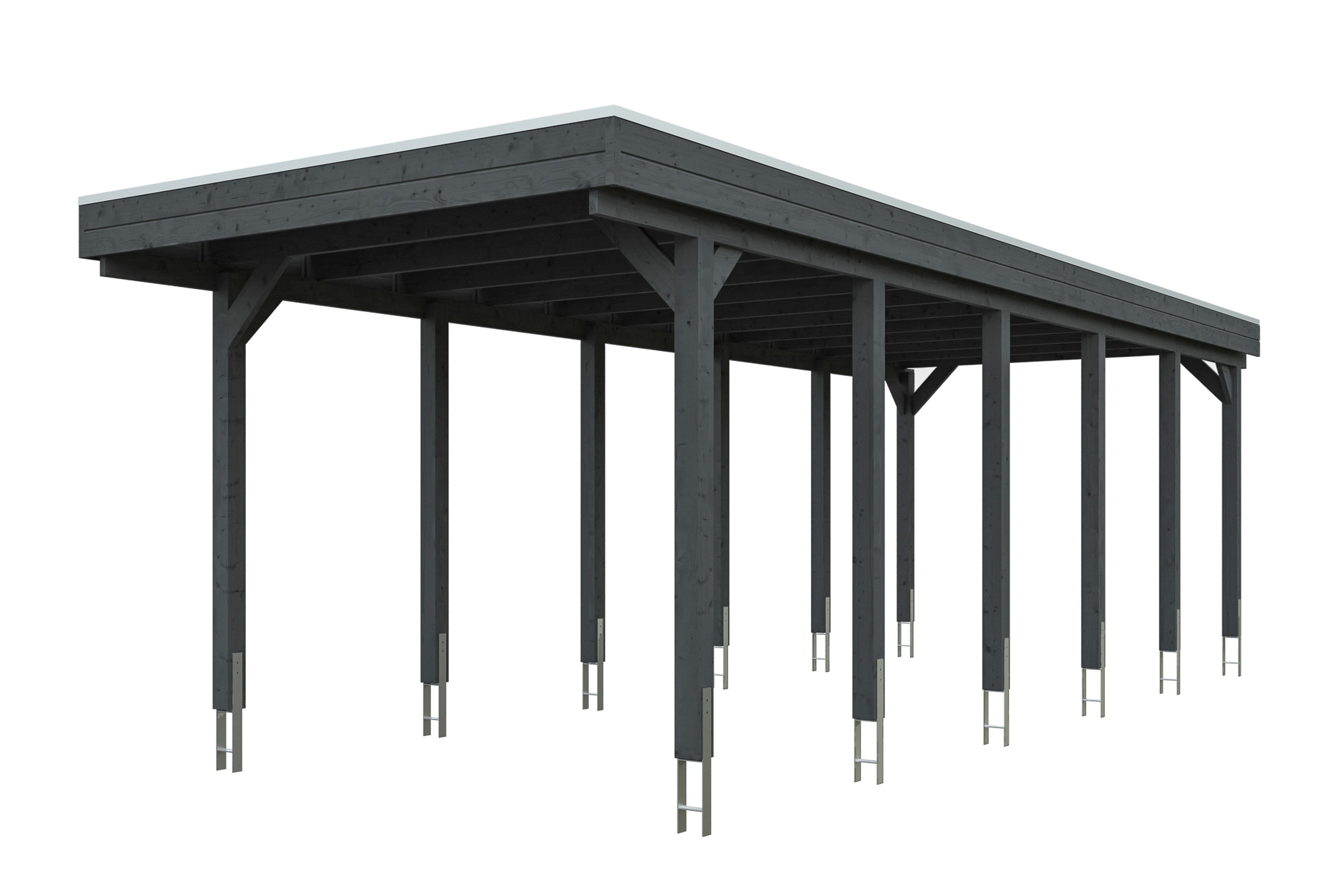 Carport Friesland 320 x 860 cm, mit Stahl-Dachplatten, schiefergrau AI generated – Carport Friesland 320 x 860 cm, mit Stahl-Dachplatten, schiefergrau
