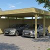 Carport Friesland Set C, 546 x 555 cm, mit Seiten- und Rückwand, grün imprägniert AI generated – Carport Friesland Set C, 546 x 555 cm, mit Seiten- und Rückwand, grün imprägniert