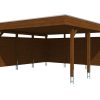 AI generated – Carport Friesland 546 x 555 cm, mit EPDM-Dach, nussbaum