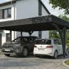 Carport Friesland Set G, 546 x 555 cm, mit einem Einfahrtsbogen, anthrazit AI generated – Carport Friesland Set G, 546 x 555 cm, mit einem Einfahrtsbogen, anthrazit